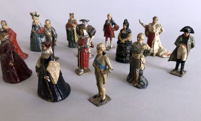 null 20 figurines en plomb: personnages de l'histoire de France.