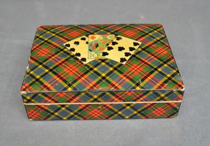 null BOITE à carte à jouer à décor écossais du clan M'c Beth contient quelques cartes

14,5...