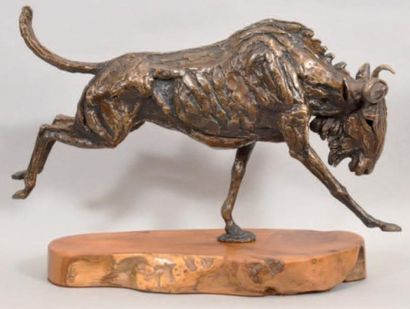 SWEENEY Jan (née en 1939) Onward Bound Bronze signé, numéroté 2/12 H: 21 cm, L: 38,...