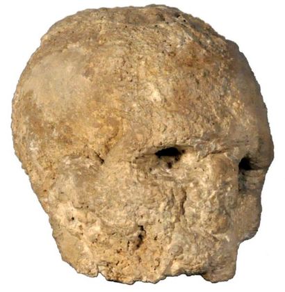 null Crâne humain. Age du bronze ( ?) Europe Le crâne épouse une forme fantomatique,...