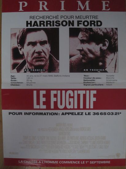 null Harrison Ford 

Seven 0.40 × 0.60 m posters:

The Fugitive

Indiana Jones and...