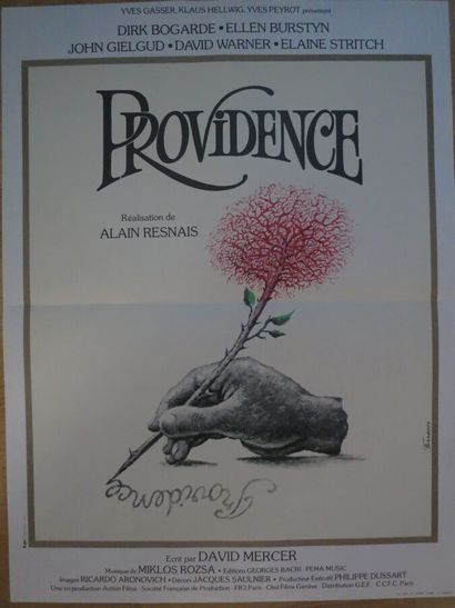 null Alain Resnais (director)

Four 0.40 × 0.60 m posters:

Providence

We know the...