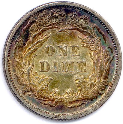 null USA 

La Liberté assise. A l'exergue, date. R/. Valeur

Dime argent 1889 Philadelphie....