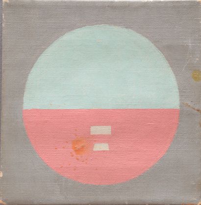 null Jennett Brinsmade LAM (1911-1985)

Cercle bicolore sur fond gris, 1966

Huile...