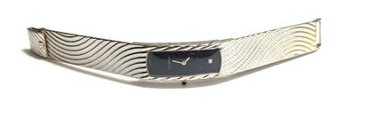 null GUBELIN

BRACELET lady's watch in white gold (750), rectangular matte black...