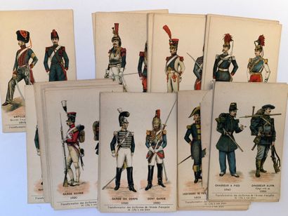 null MAPS of French Army Uniforms from 1789 to the present + Calendar of months card

...
