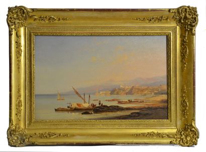 null Antoine Guindrand. (1801 - 1843)

The coast and the port of Naples, 1838

Oil...
