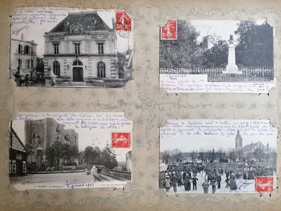 null Three albums of postcards, mainly 1905 - 1910 : Seine inférieure, Seine et Marne,...