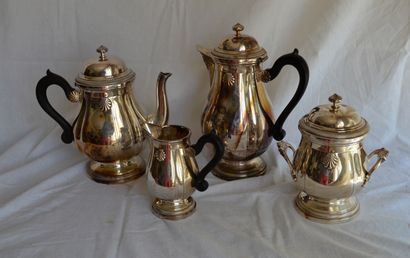 null Tea and coffee set, silver plated, 4 pieces