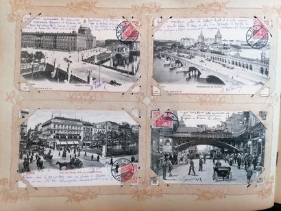 null Two albums of postcards, mainly 1905 - 1910: Germany, Austria, England, Denmark...