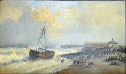 null Northern school, 19th century

Stranding

Oil on panel signed lower right

19,5...