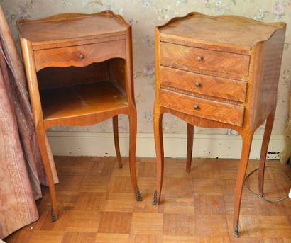 Pair of rosewood veneered bedside tables...