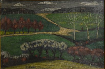 EVEN André (1918-1996) 
Landscape 
Mixed...