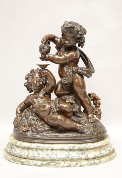null School of the XIXth century

Bacchus child and putto

Bronze with brown patina...