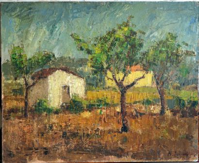 French school 20th century 
Landscape 
Oil...