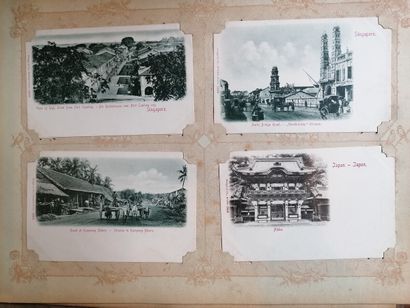 null Album de cartes postales, principalement 1905 - 1910 : Indochine, Cochinchine,...