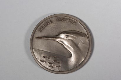 null LHOSTE

Martin Pêcheur

Médaille en cuivre à patine argent, n°EE/100, datée...