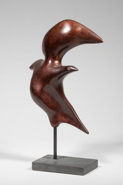 null LHOSTE

L'oiseau n°2

Bronze à patine brun-rouge, n° 1/8, daté 1993, ciselure...