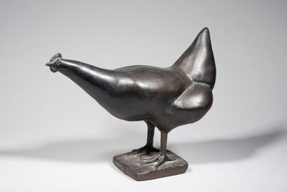 LHOSTE 
Petite poule, n°1 
Bronze à patine...