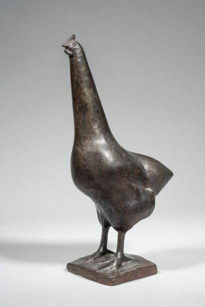 LHOSTE 
Petite poule, n°2 
Bronze à patine...