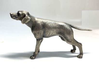 null GIANMARIA BUCCELLATI

Hunting dog in silver (925) finely chased.

Italian work

Signed,...