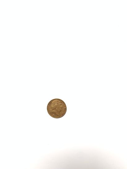 A 20 Franc gold coin LOUIS XVIII, BARE HEAD,...