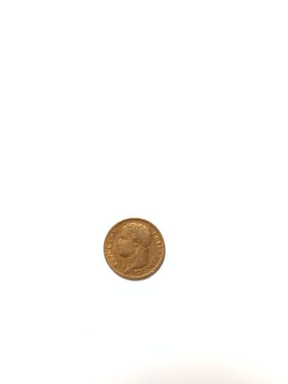 ONE 40 Franc GOLDEN PIECE NAPOLEON HEAD LAURED,...