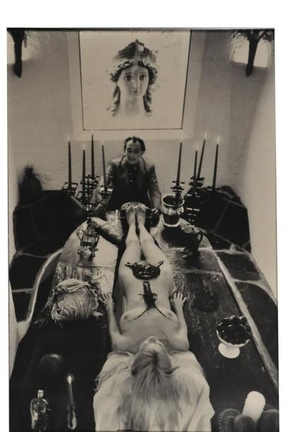 null BOKELBERG Portrait de Dali et de sa Muse Photographie en noir et blanc 55 x...