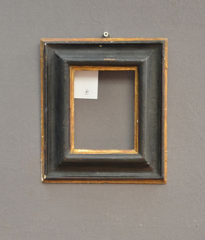 null A small blackened moulded wood frame with gilded edges.

Spain, 17th - 18th...