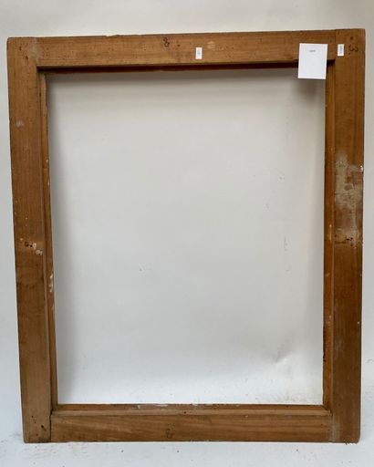 null A moulded and gilded wooden frame with an upside down profile (small missing...