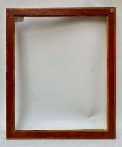 Flat profile frame in ochre and gold 
Italy,...