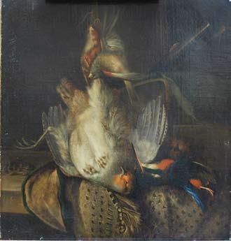 Jan Hendrick NICOLAY (Leeuwarden, 1766- Leeuwarden, 1826) Nature Morte aux oiseaux...
