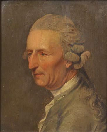 Johann Heinrich SCHMIDT (1749 - 1829) Portrait de gentilhomme Panneau, deux planches,...
