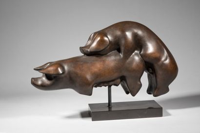 LHOSTE

Coupling of pigs

Bronze with brown...