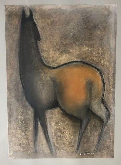 LHOSTE

Horse

Pencil and pastel, signed...
