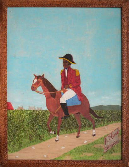 null OBIN Antoine (1929 - 1992)

Jean-Jacques DESSALINES 

Oil on isorel signed lower...