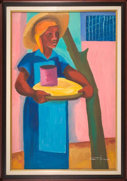 null CÉDOR Dieudonné (1925 - 2010)

Corn merchant 

Oil on canvas signed lower right

90...