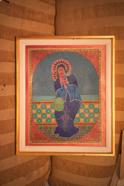 null ISMAËL Saincilus (1940 - 2000)

Vierge à l'enfant 

Acrylique sur isorel signé...