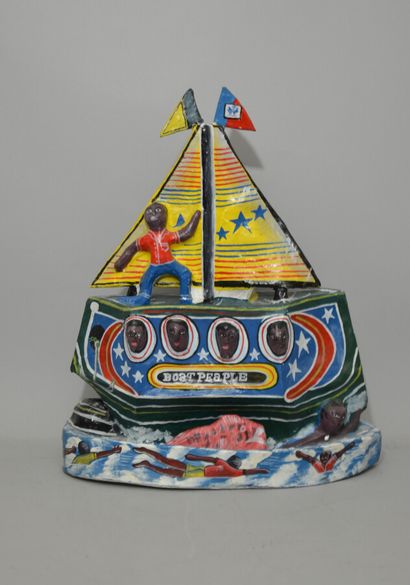  Anonymous 
Boat people - Negroes of Haiti 
Paper maché 
39 x 20 x 48 cm