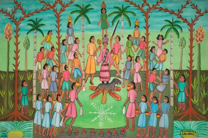 null GRÉGOIRE Alexandre (1922 - 2001)

Vodou Ceremony 

Acrylic on canvas signed...