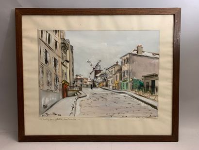 null JEAN DORVILLE (1901-1986) 

"Le moulin de la Galette Montmartre" et "La Vieille...