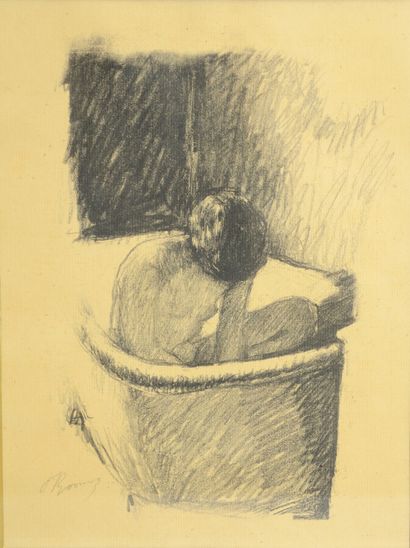  BONNARD Pierre (1867-1947) 
Le Bain, circa 1925 
Lithographie signée au crayon en...