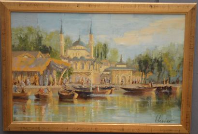 null Isabelle CREVIER (1957) 

Turquerie

Toile signée en bas à droite

 60 x 92...