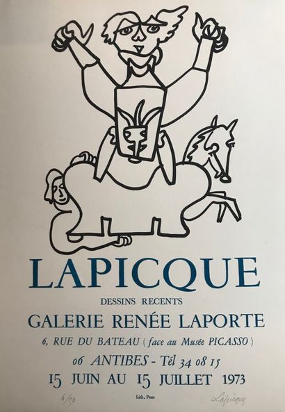 Charles LAPICQUE (1898-1988) 
Equestrian...