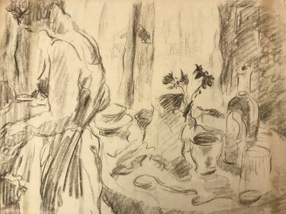 null JEAN AUJAME ( 1905-1965)

Untitled

Charcoal signed lower right and annotated...
