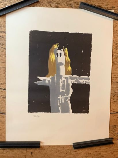 Lithograph by Paul Colin countersigned at...
