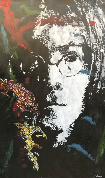 J. TAHONY 
John Lennon 
Huile sur toile signée...