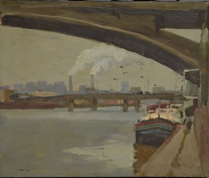 null Laurent DAREAU (XX-XXI)

The Ivry factory under the Charenton bridge

Oil on...