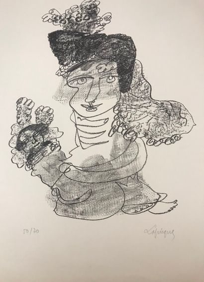 Charles LAPICQUE (1898-1988) 
Untitled 
Lithograph...
