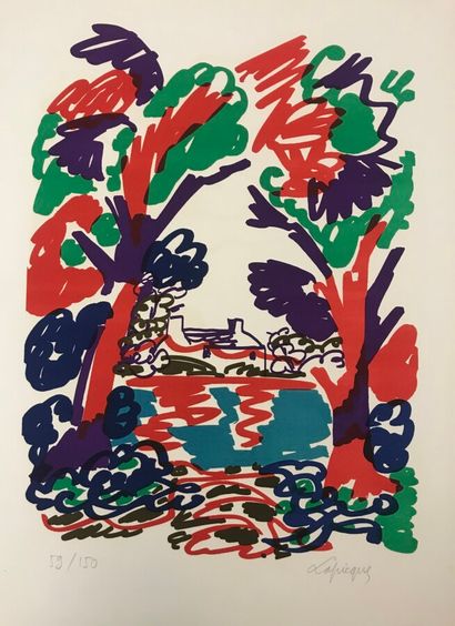  Charles LAPICQUE (1898-1988) 
Untitled 
Serigraph signed lower right, numbered 59...